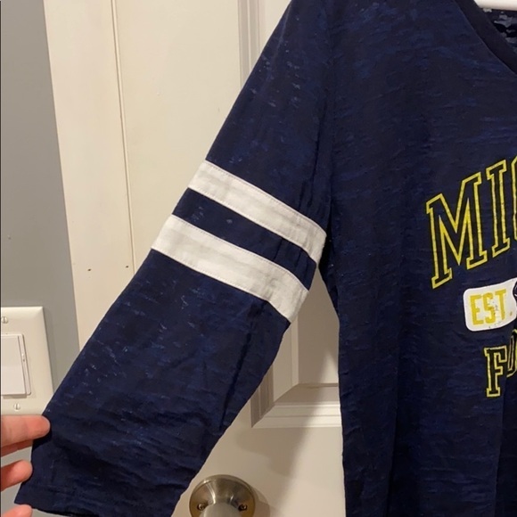 Univ of Michigan Football Burnout Tee Large EUC - Picture 4 of 7